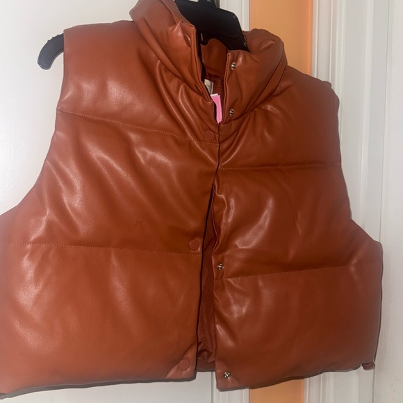 Simply Southern Faux Leather Vest - Picture 1 of 6